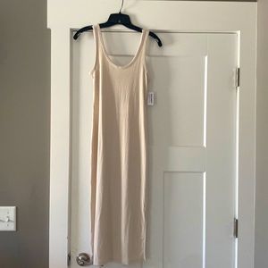 Old Navy XS petite ribbed cream dress